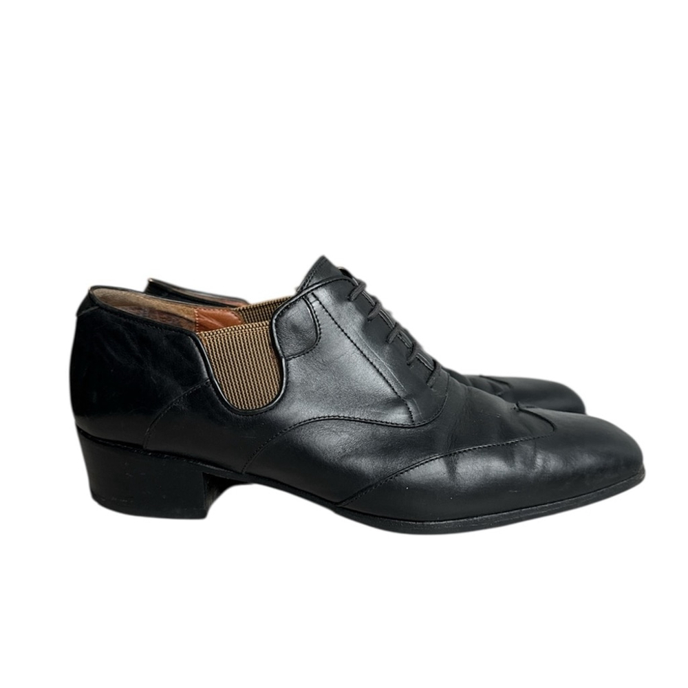 Dries Van Noten Vintage Black Derby Style Shoes Low Heel GUC Size 37.5